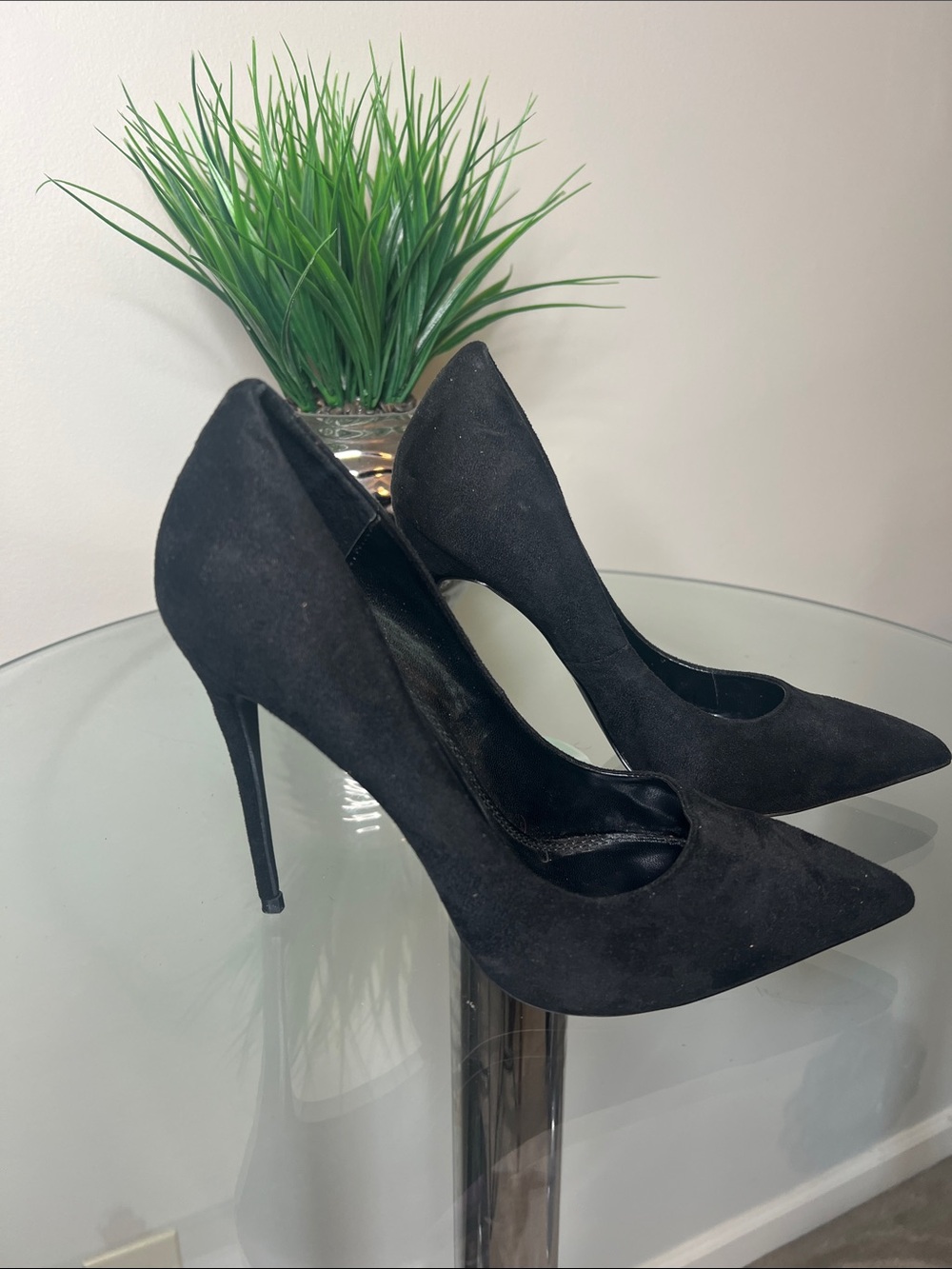 Classic Black Pointed-Toe High Heels